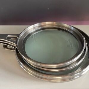 Calphalon Stainless Steel & Glass Pan Lids Set (4) – 9” (2), 11” (2) Replacement